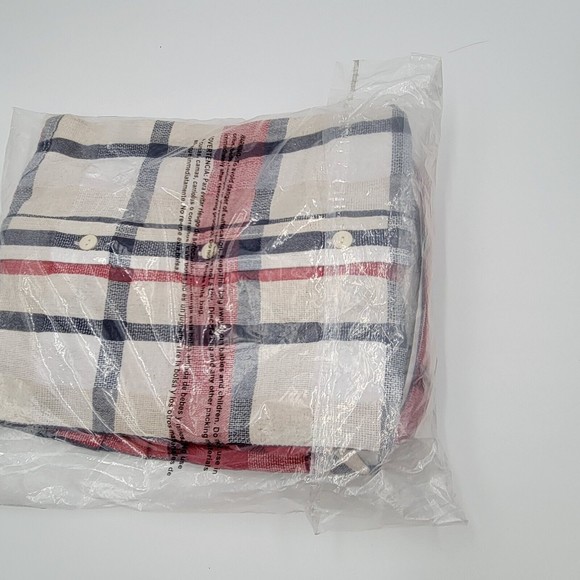 Jachs New York Men's Size Small Flannel Shirt Plaid Red Long Sleeve Button Down - Picture 12 of 14